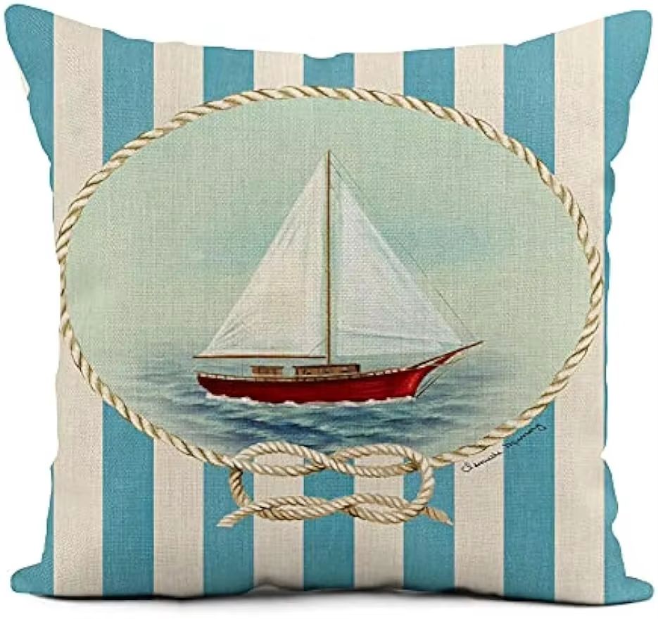 Almofada Linho Marítimo em Azul - Sienna