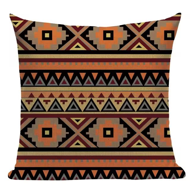 Almofada Premium Boho Étnica – Tons Quentes 8
