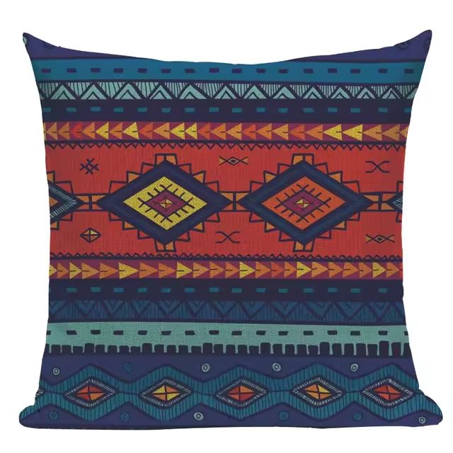 Almofada Premium Boho Étnica – Tons Quentes 3