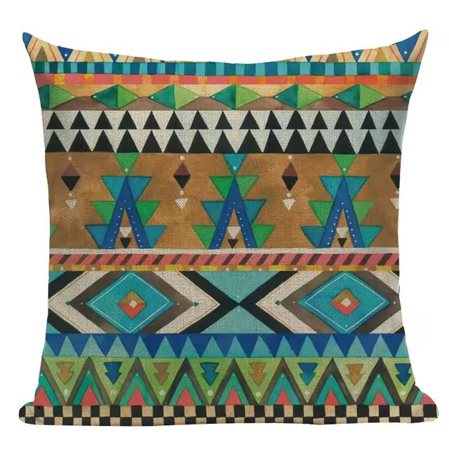 Almofada Premium Boho Étnica – Tons Quentes 1