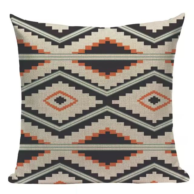Almofada Premium Boho Étnica – Tons Quentes 18