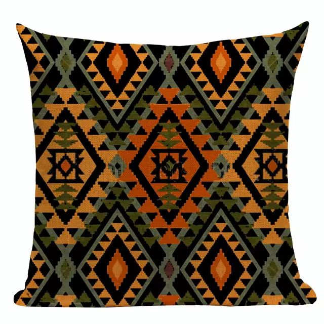 Almofada Premium Boho Étnica – Tons Quentes 16